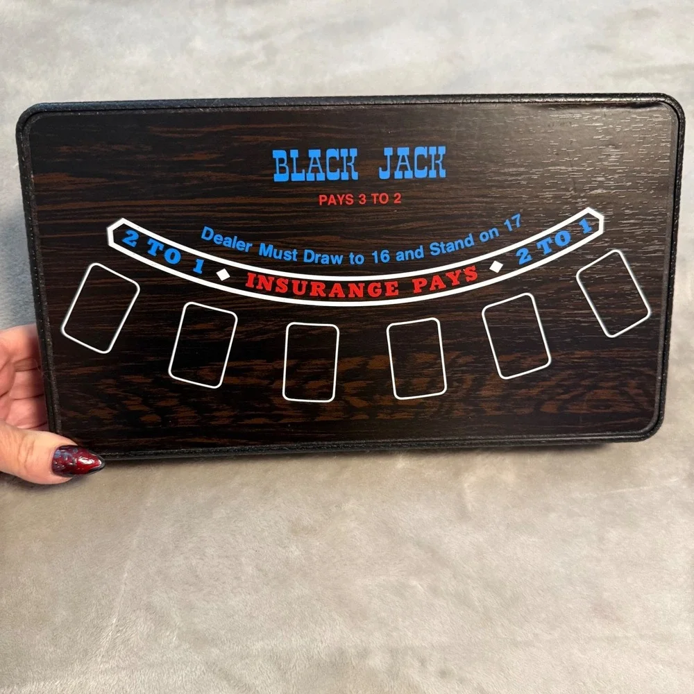 12-in-1 Tabletop Casino & Game Set Roulette‎ Blackjack Pool Chess NWOT
